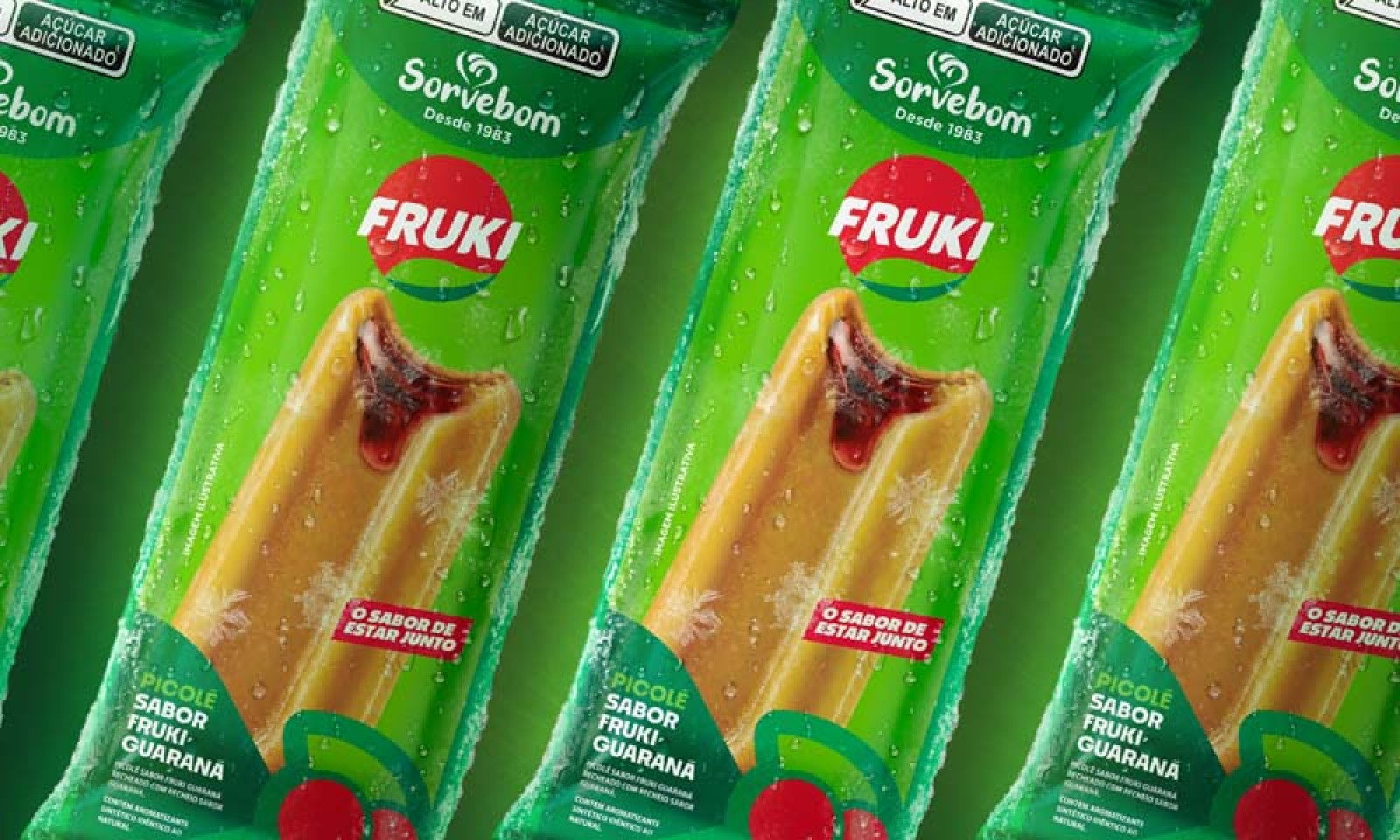 Fruki Bebidas e Sorvebom lançam picolé na Expoagas 2026. 