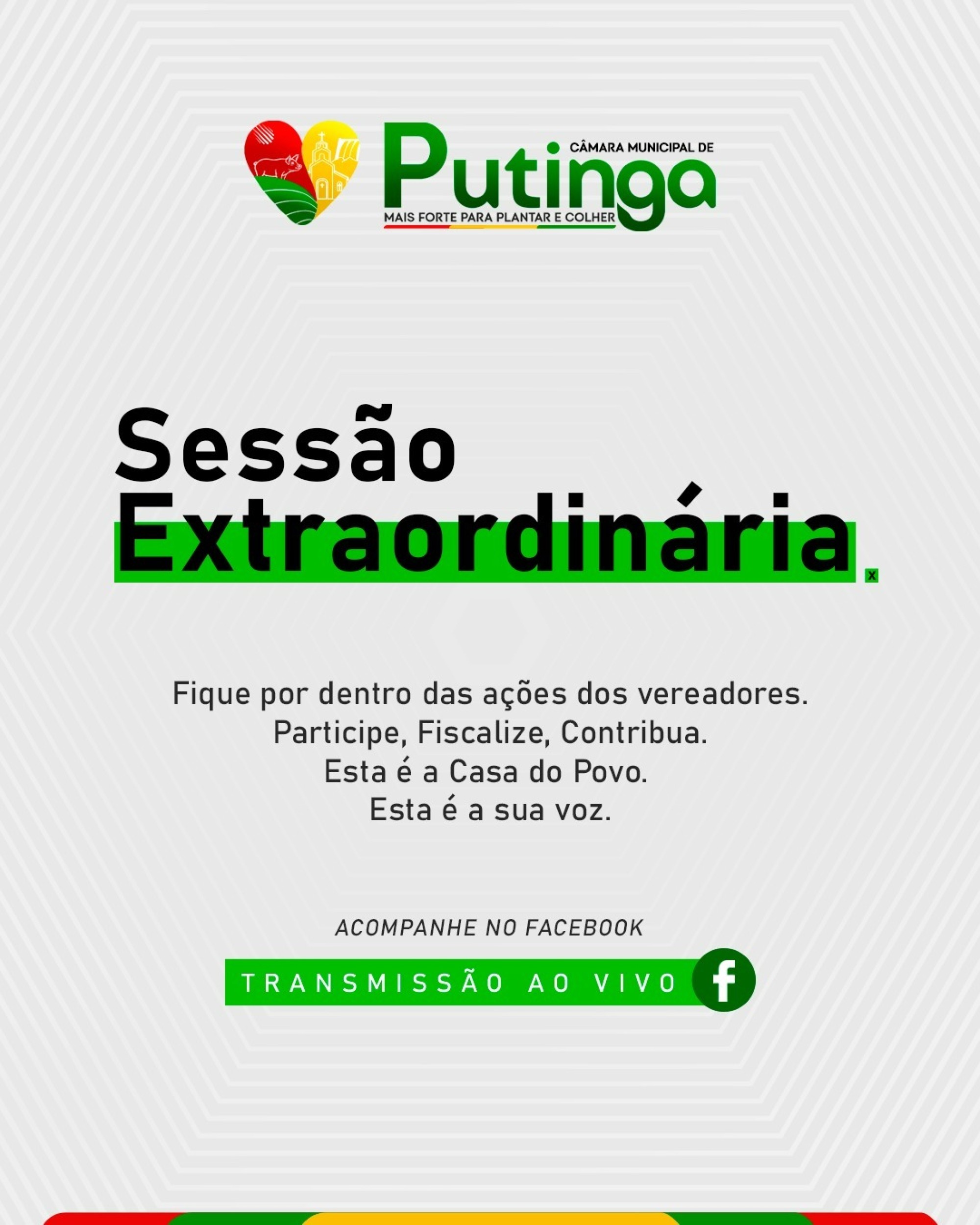 Câmara de Putinga realizará sessão extraordinária para votar Política Municipal de Proteção aos Animais