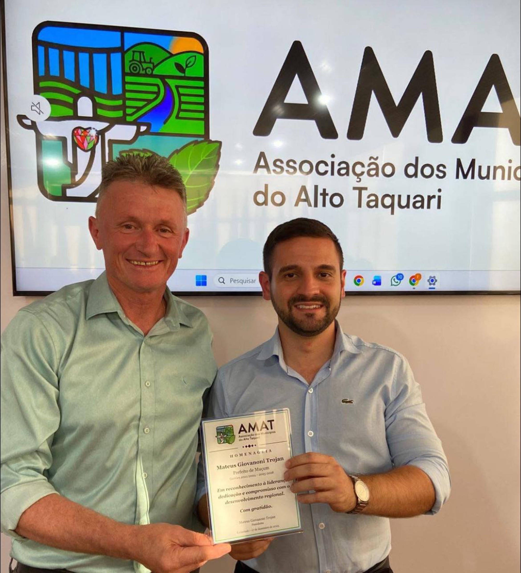 Prefeito de Doutor Ricardo Álvaro Giacobbo é aclamado presidente da Amat para 20