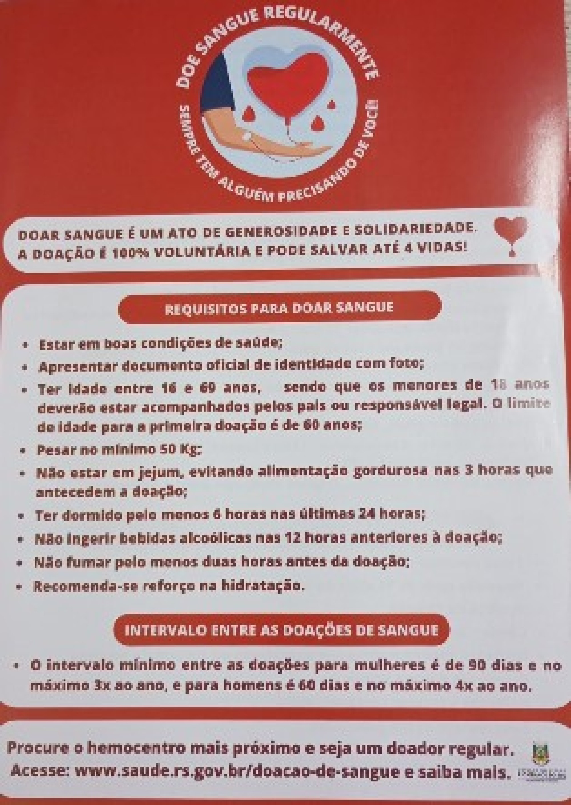 Arvorezinha promove ação de doação de sangue em Passo Fundo