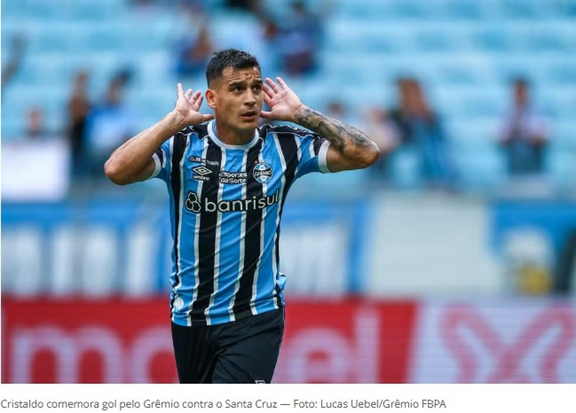 Grêmio encaminha saída de Cristaldo para clube da Argentina